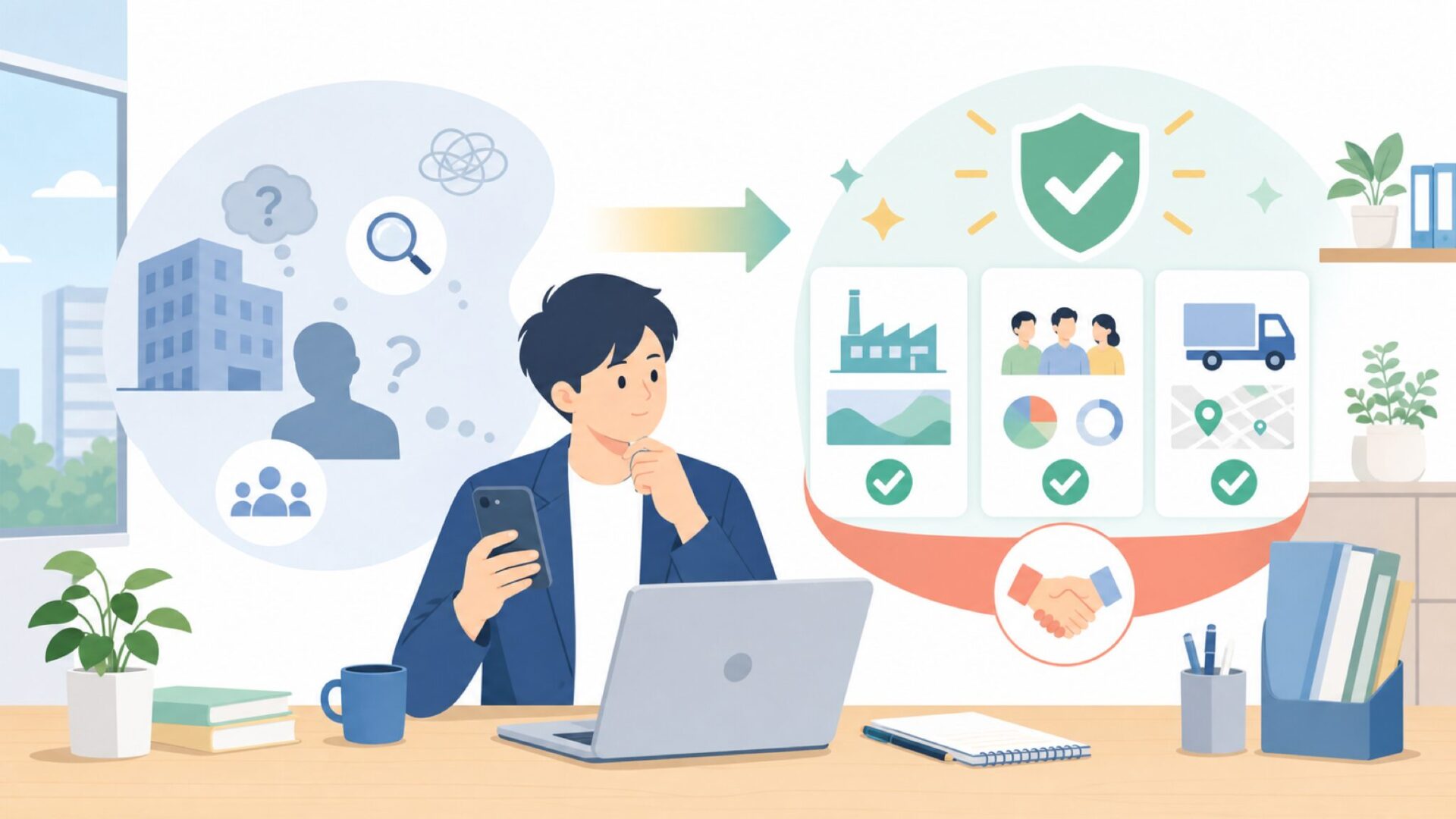 AWESAFEの会社概要と運営実態を調べてみたを表すイラスト