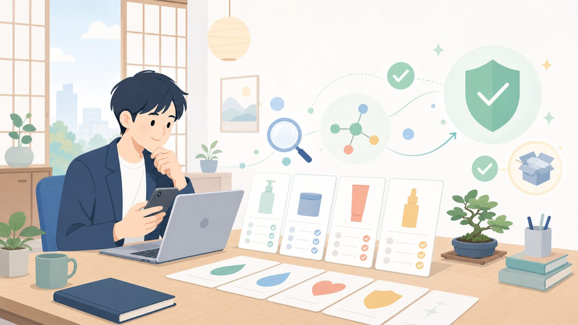 GERYONの主力製品とブランドの特徴を表すイラスト