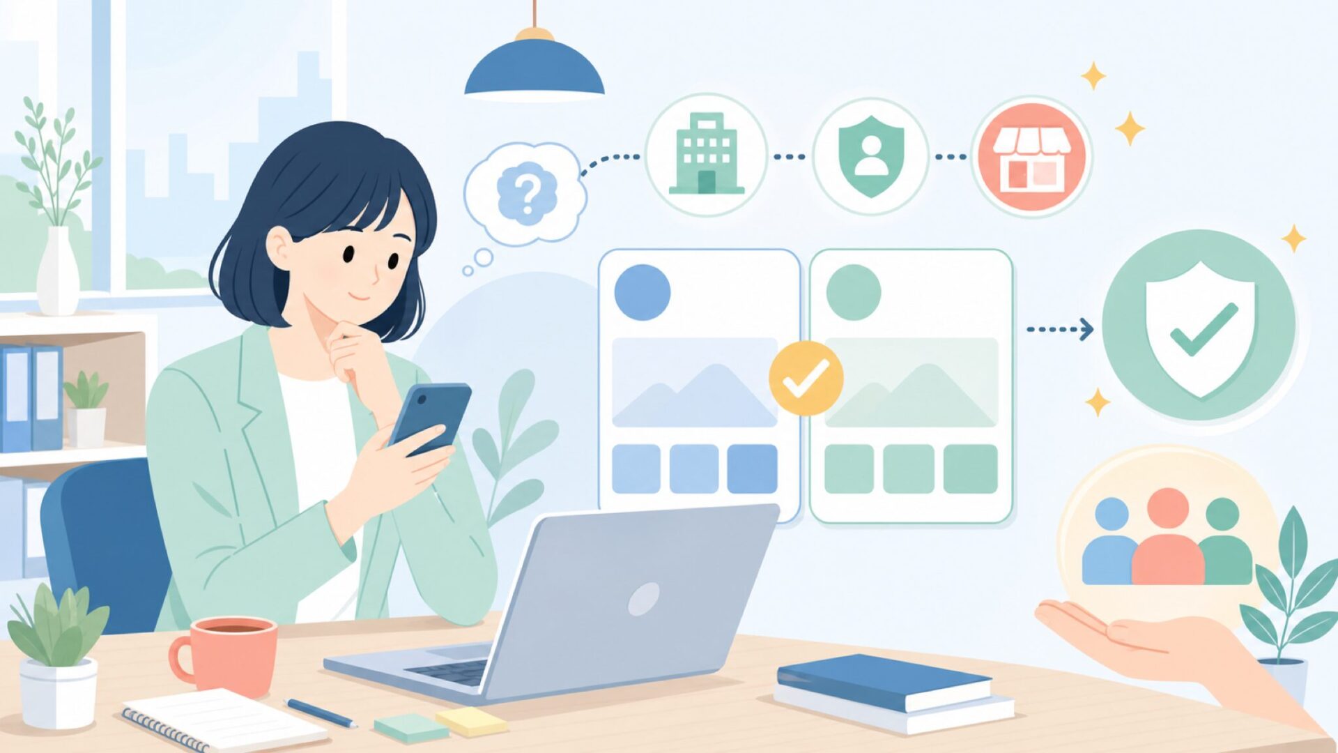 FOHEREの運営会社・販売チャネルを調べてみたを表すイラスト