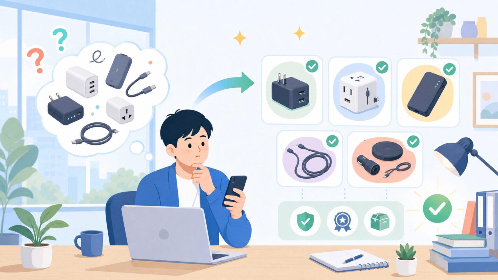 LENCENTは何を作っている会社?主力製品のジャンルを表すイラスト