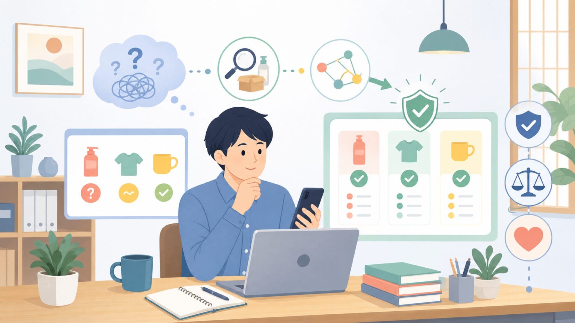 「中国製だから不安」という感情に向き合う前に知っておきたいことを表すイラスト
