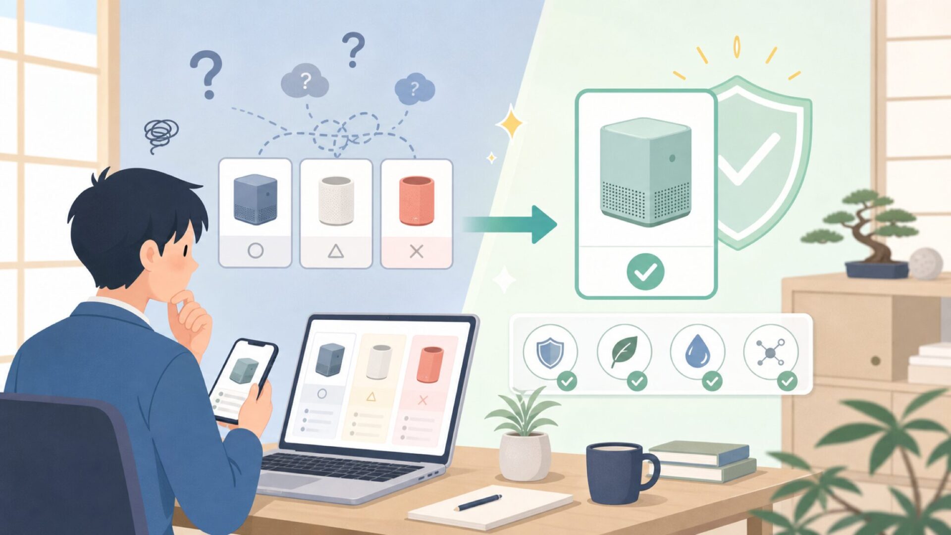 中国製への不安を解消する——BALDRが満たす安全基準を表すイラスト