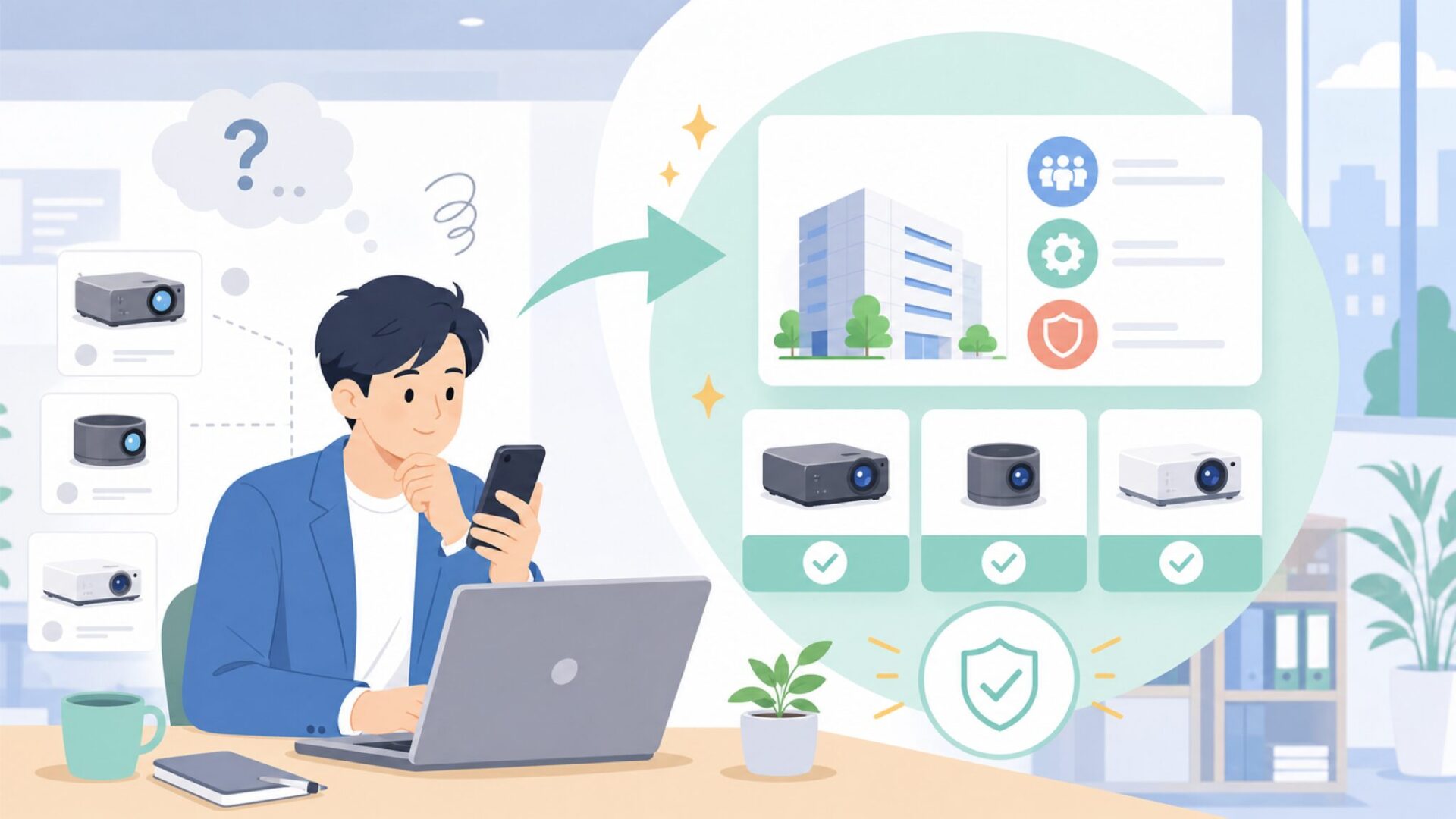 親会社「光峰科技(Appotronics)」はどんな会社かを表すイラスト