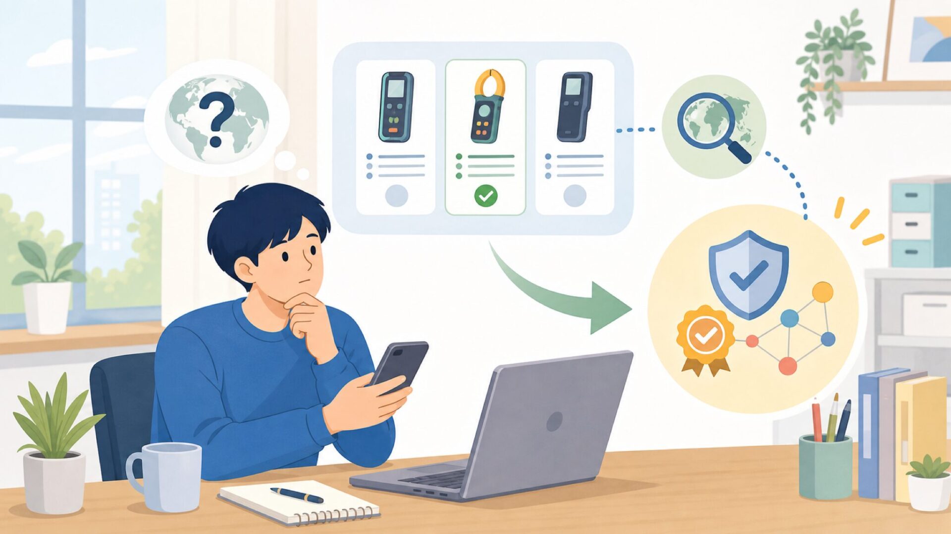 TopTesはどこの国のメーカーかを表すイラスト