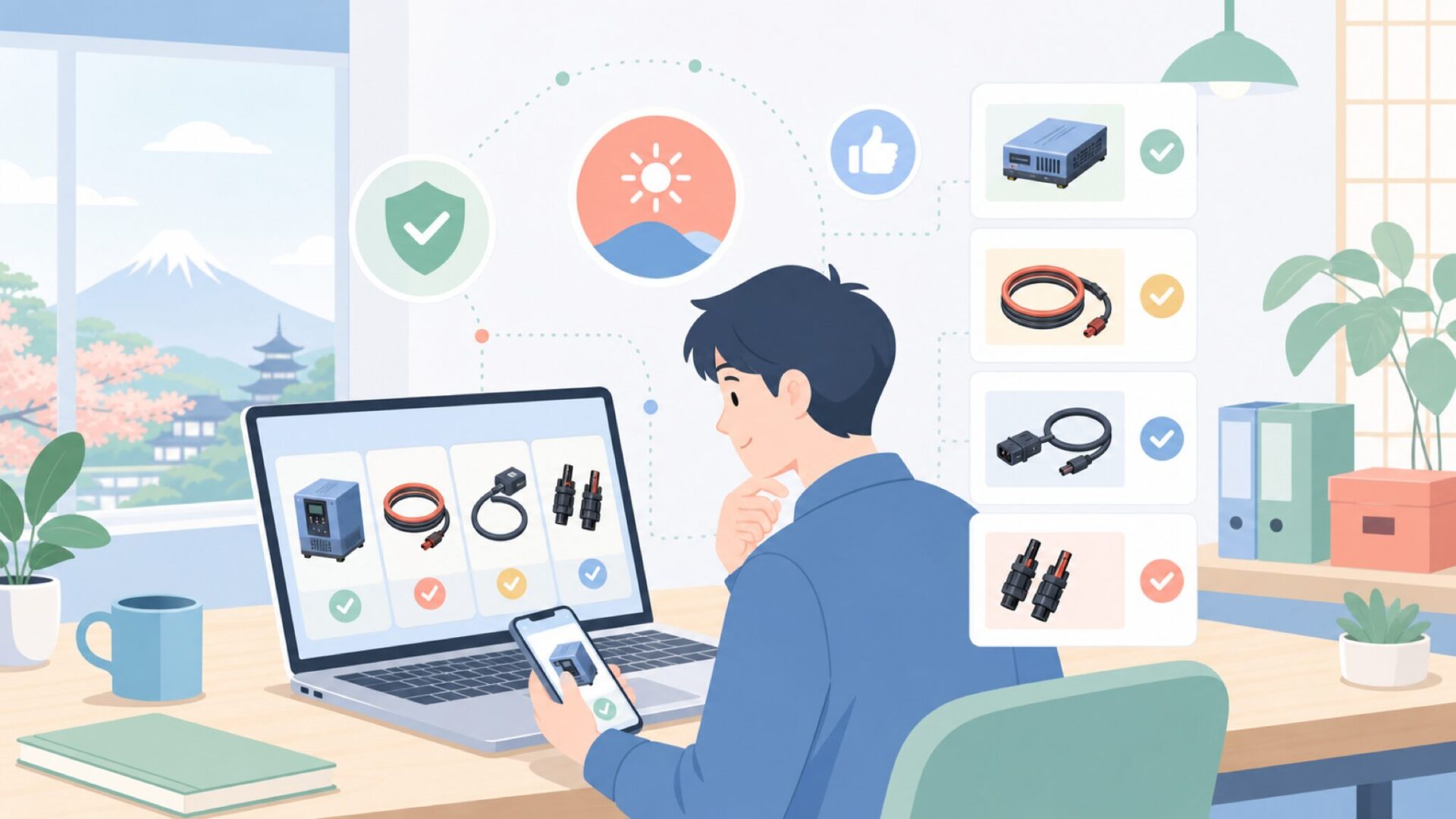 Ampeakが手がける製品カテゴリ — 何が得意なブランドかを表すイラスト