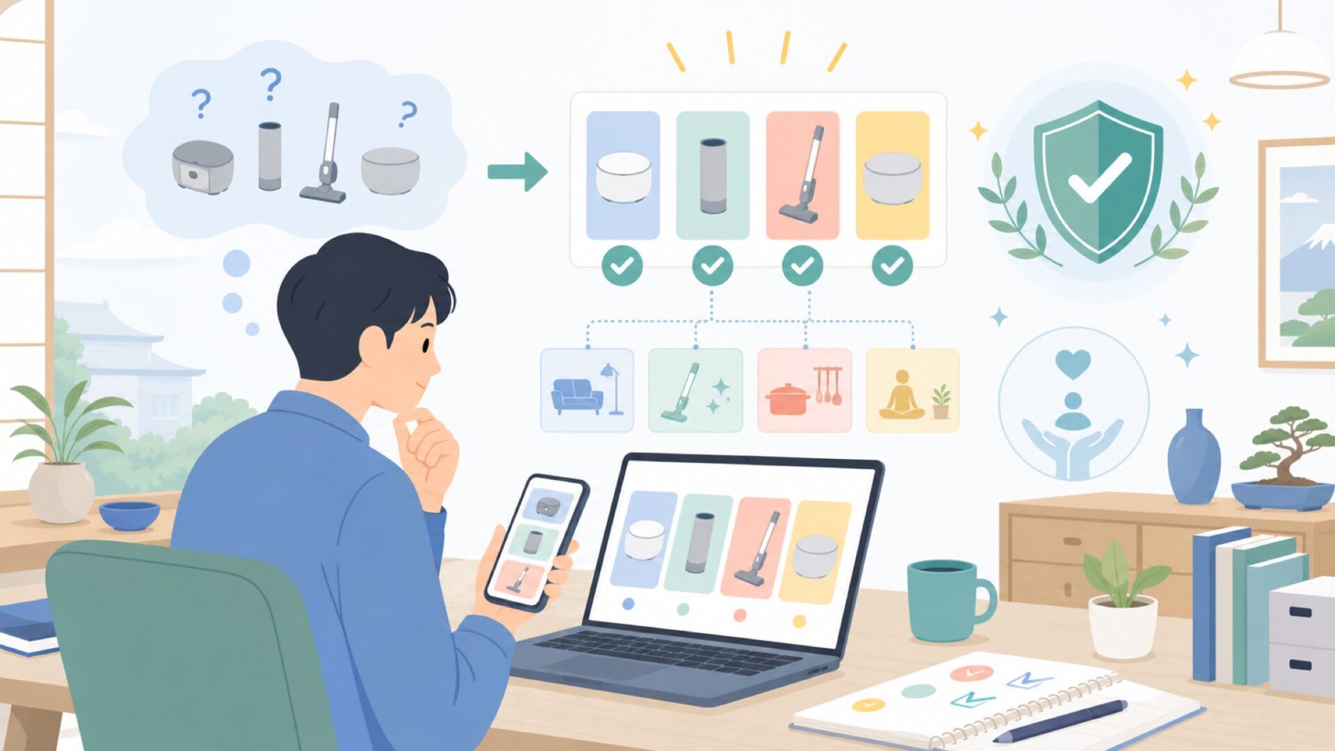 Aubessの製品ラインナップ——何が売られているのかを表すイラスト