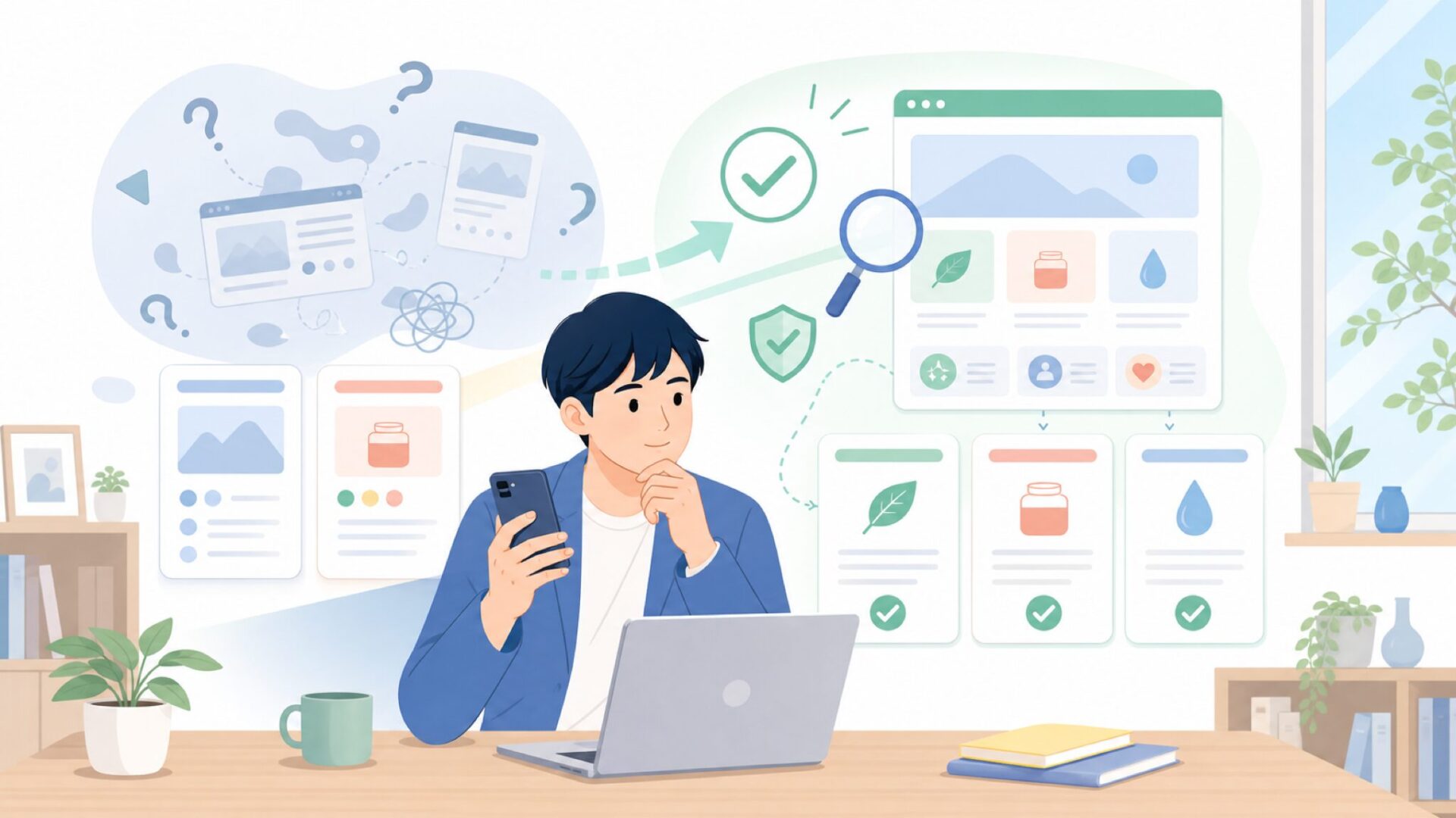 公式サイト tobenone.com の実態を確認するを表すイラスト