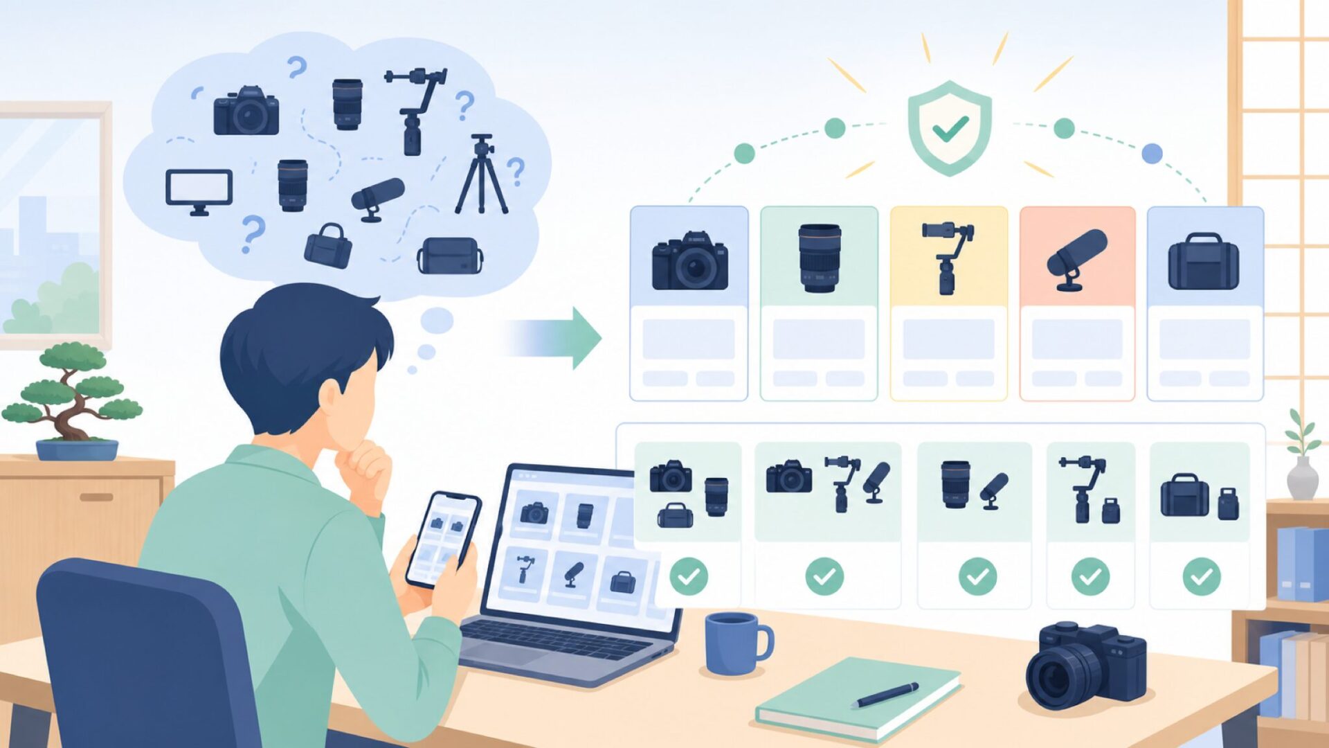 Kondor Blueが作る製品ラインナップを表すイラスト