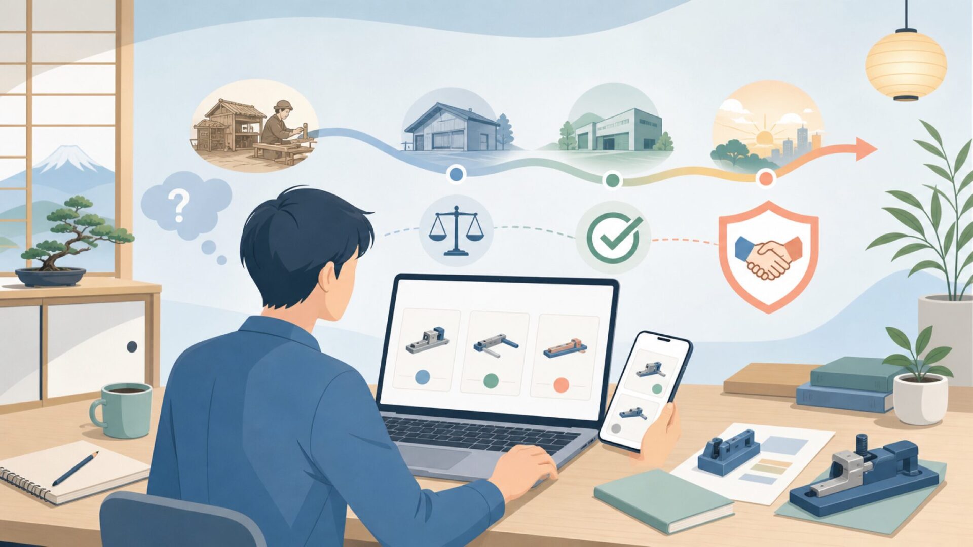 Kreg Tool Companyの歴史と設立の物語を表すイラスト