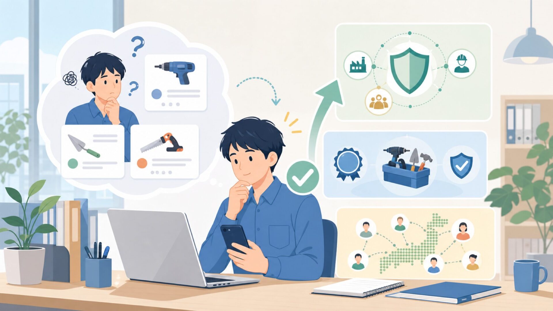 Kraft Toolとはどんな会社？プロが信頼する素性を表すイラスト