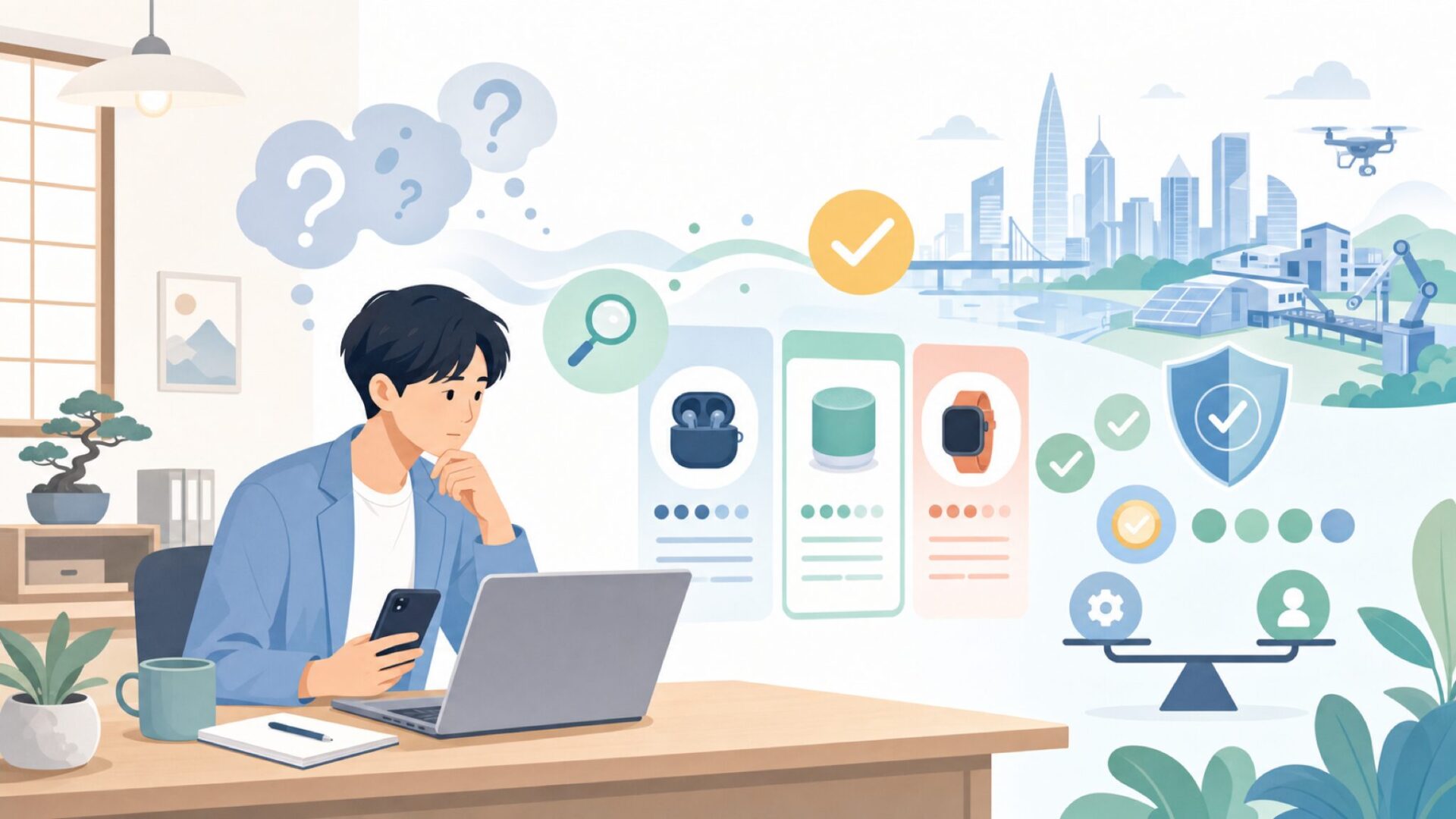 なぜ「中国製だから不安」は思い込みになりつつあるのかを表すイラスト
