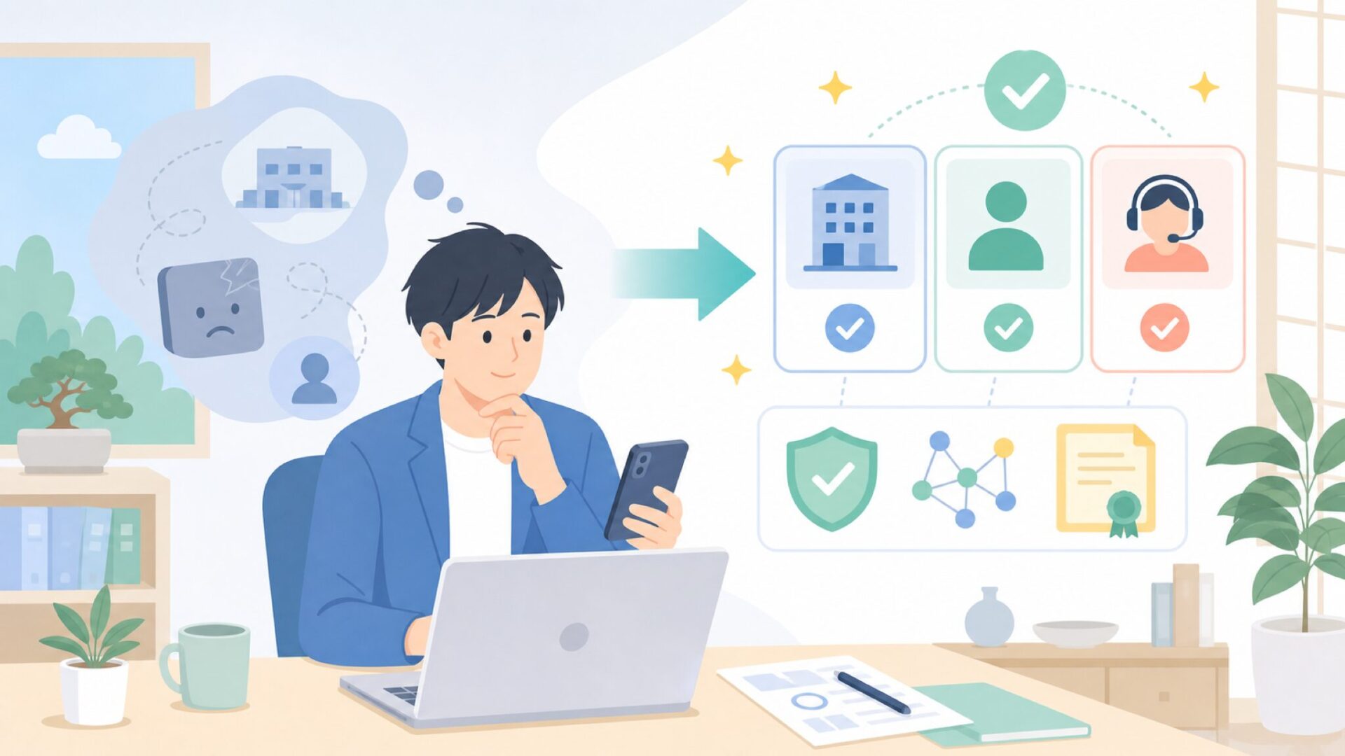 Ginourを運営する会社と日本での販売元を確認を表すイラスト