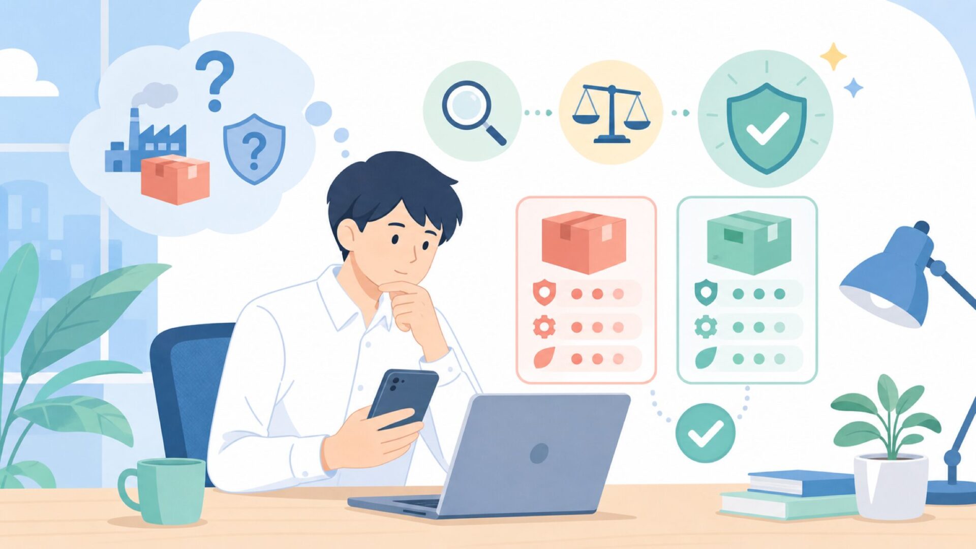 「中国製だから怪しい」という先入観は正しいのかを表すイラスト