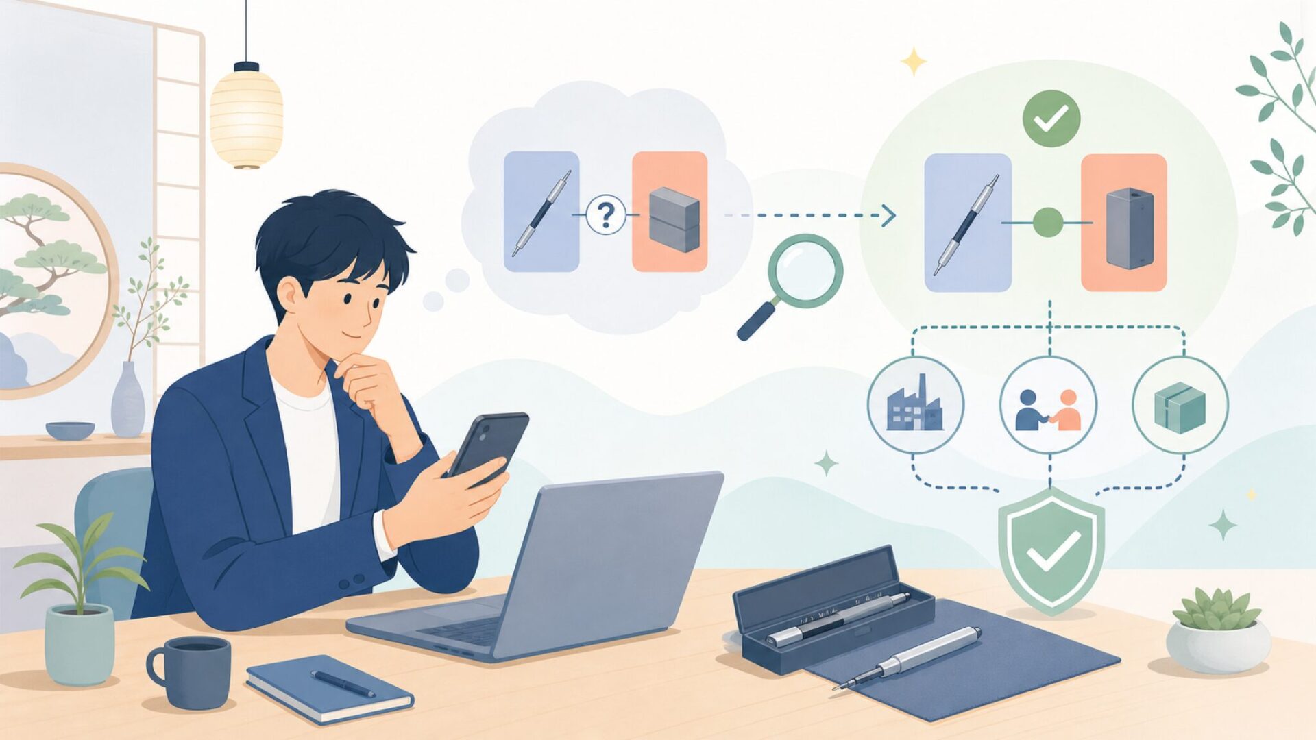 WowstickとXiaomi(シャオミ)の関係——出自の信頼性を裏づけるを表すイラスト