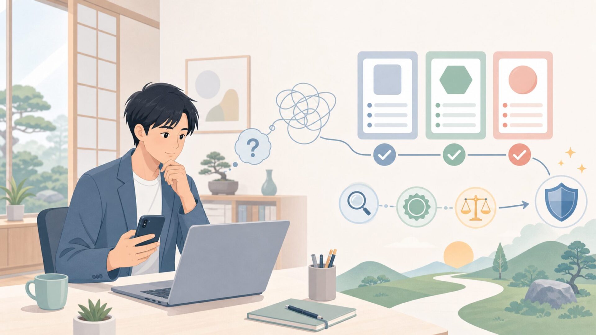 「中国拠点だから不安」という判断軸は本当に正しいかを表すイラスト