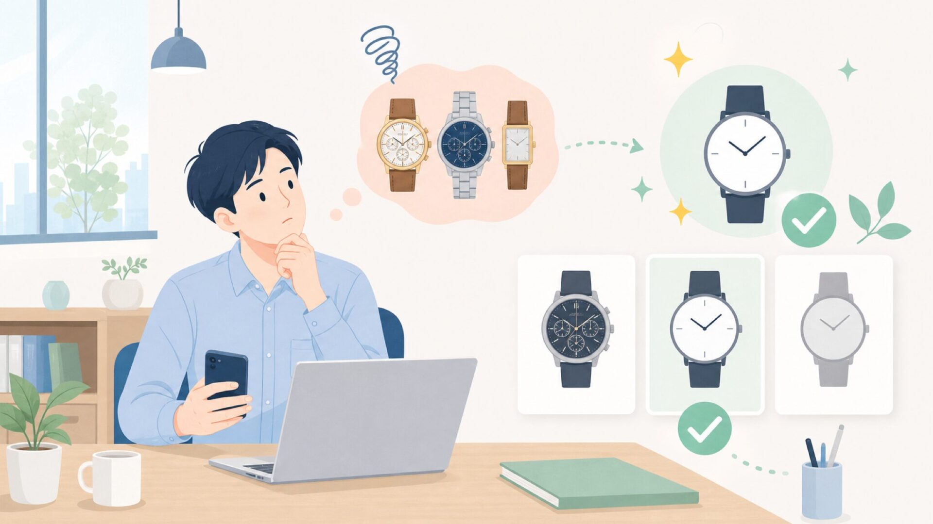KLONの時計は本当にダサいのか——ミニマルデザインの誤解を解くを表すイラスト