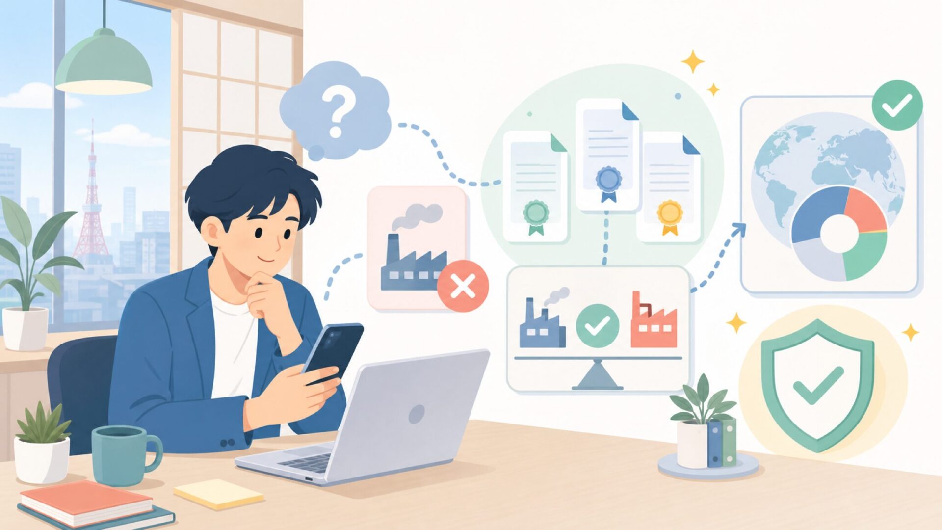 「中国メーカー＝技術力が低い」は本当か——特許と世界シェアで読み解く実力を表すイラスト