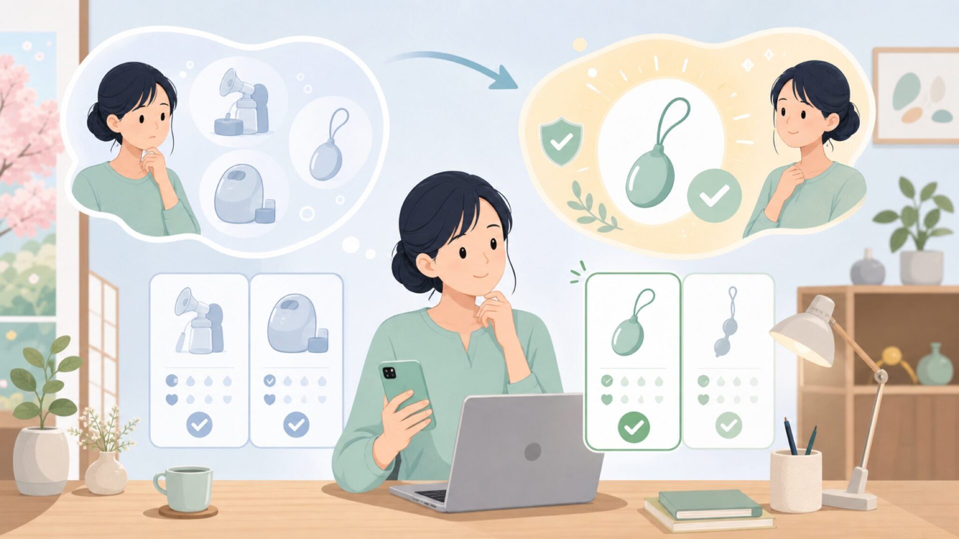 Elvieの主要製品と、それぞれの特徴を表すイラスト