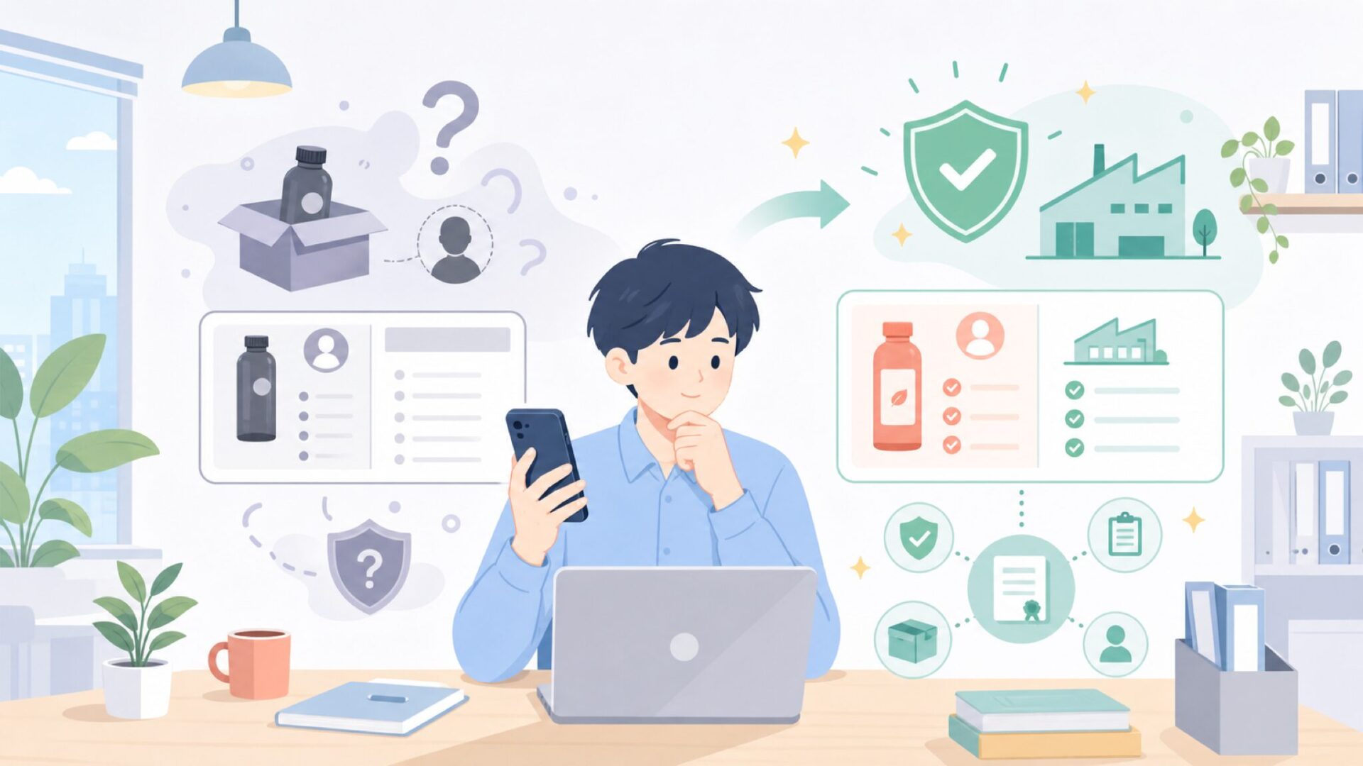 「怪しい中華ノーブランド」とは違う?正規メーカーである根拠を表すイラスト