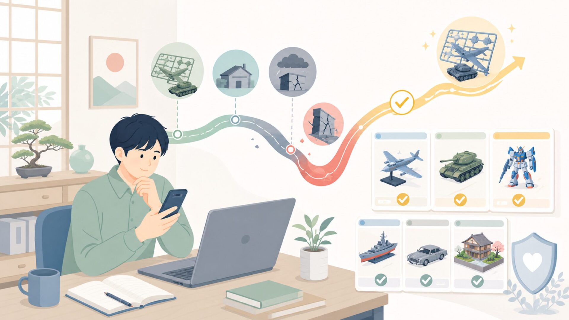 1939年創業——Airfixが歩んだ数奇な歴史を表すイラスト