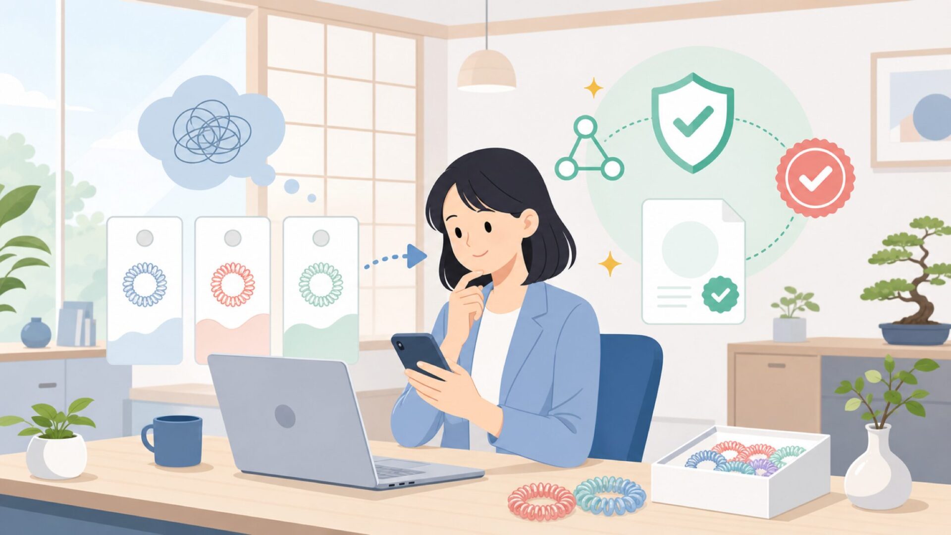 Invisibobbleの本社と運営会社を確認するを表すイラスト