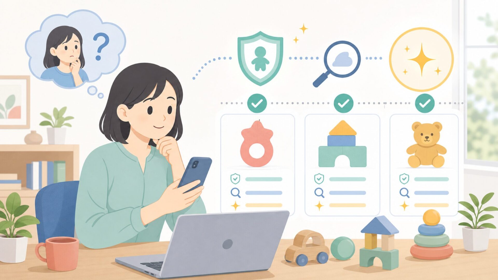 Sikuが「信頼できる」根拠——ドイツブランドの3つのこだわりを表すイラスト