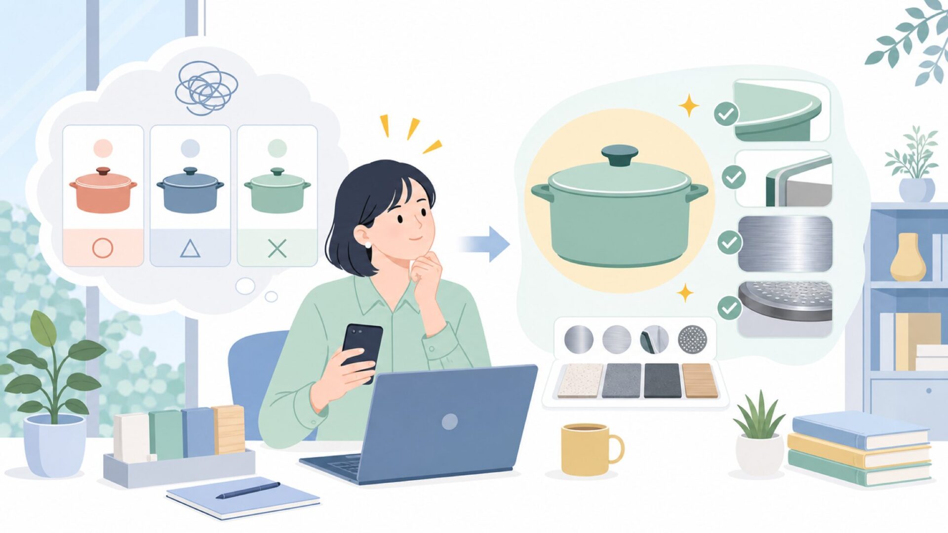 Lurchキッチンの特徴とデザイン――ドイツらしさはここに宿るを表すイラスト