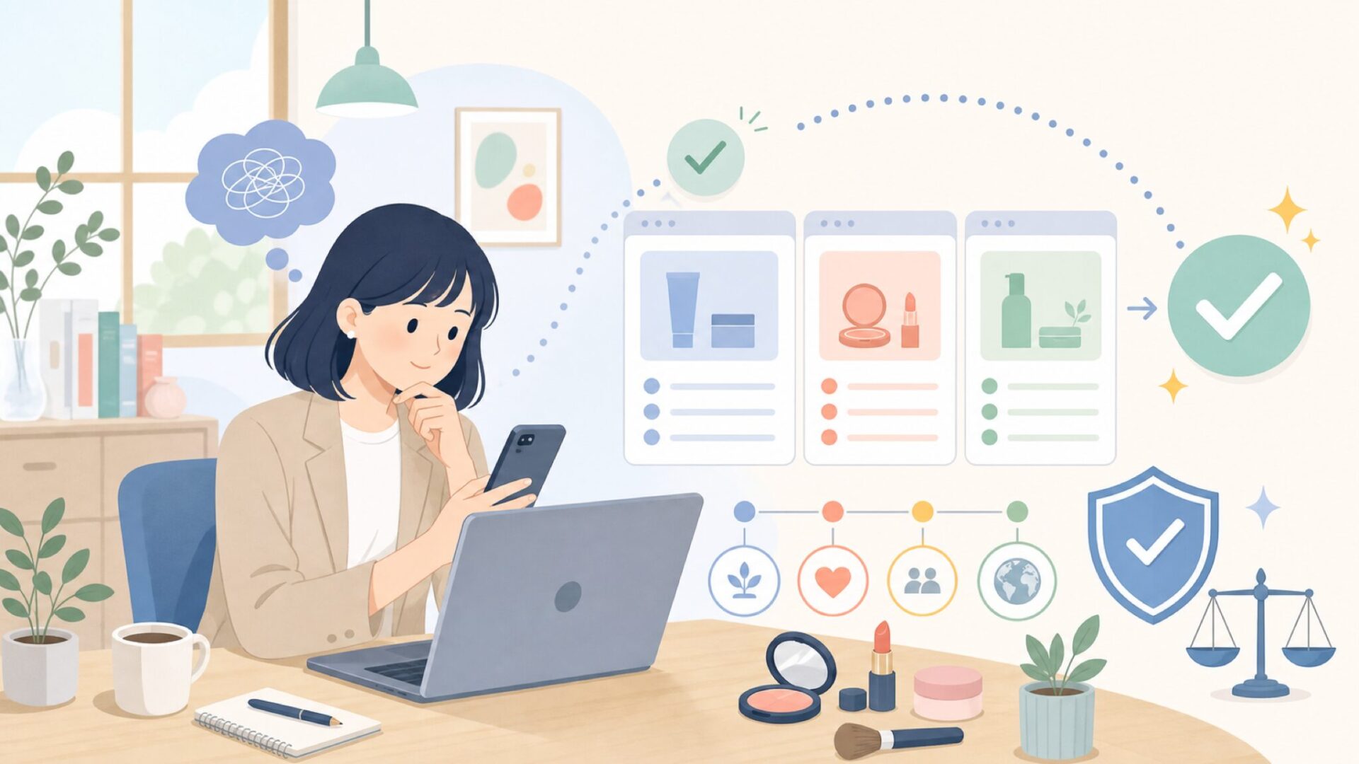 theBalmのブランドヒストリーと世界観を表すイラスト