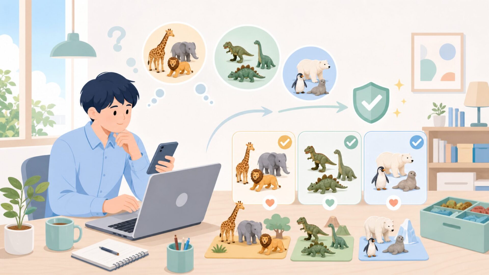 Papoのフィギュアラインナップ——どんな種類があって、何を選べばいい？を表すイラスト