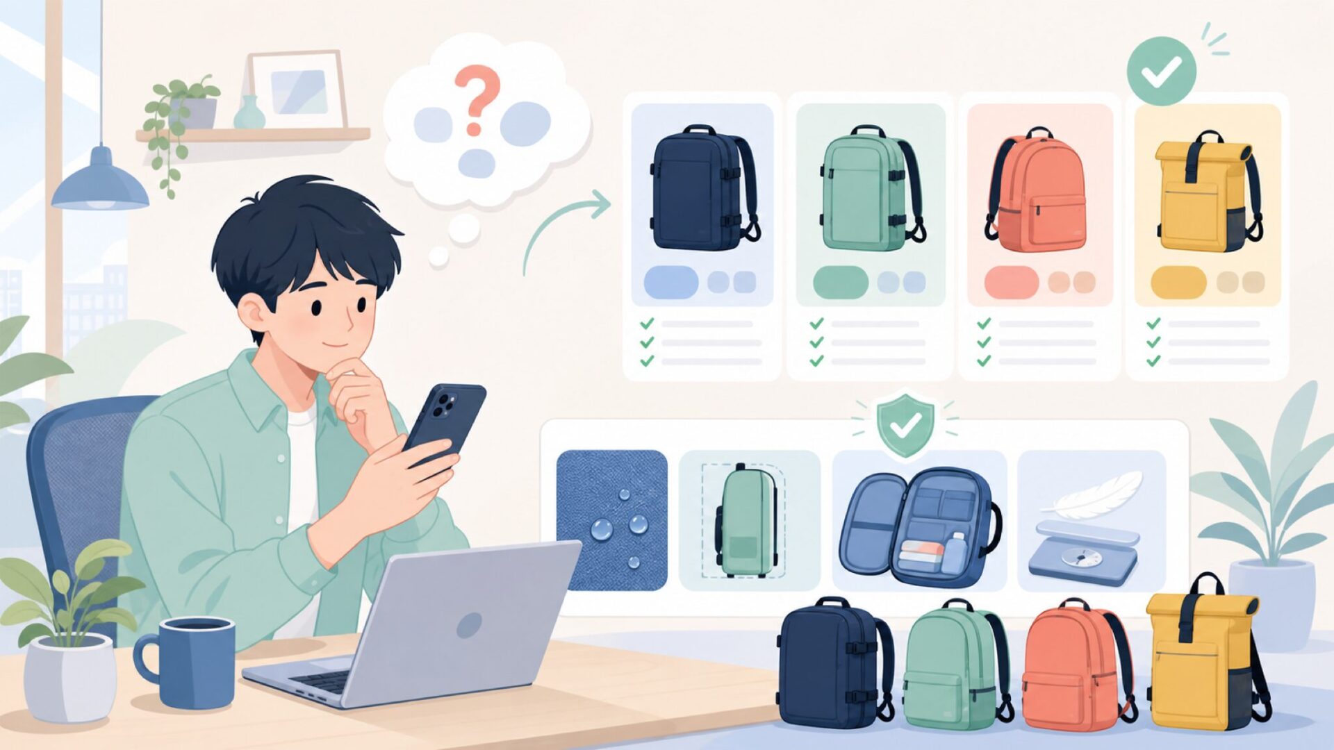 CabinZeroの製品の特徴と主要シリーズを表すイラスト