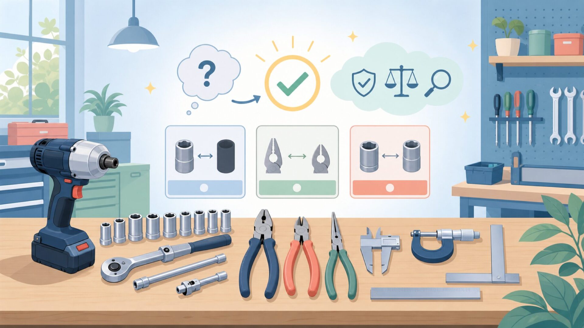 Dasquaは何に使うブランド?取り扱う測定工具のラインナップを表すイラスト
