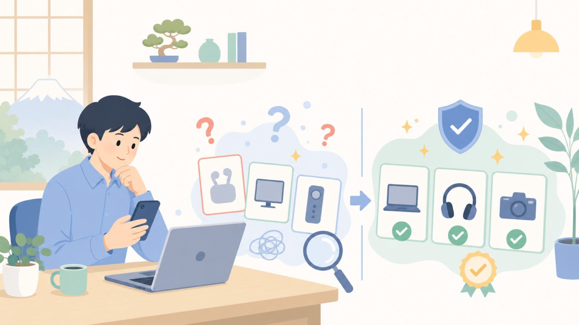 日本の「シャープ」とは無関係|混同しやすいブランドを切り分けるを表すイラスト