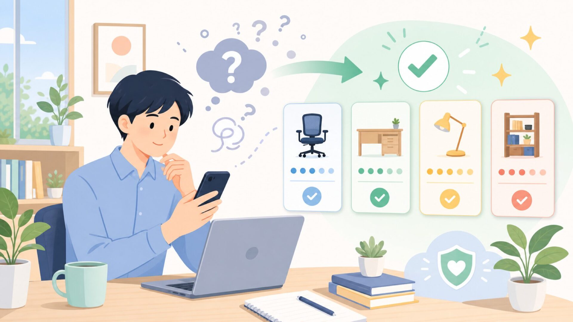DEVAISEの主力商品の評判・口コミを商品別に検証を表すイラスト