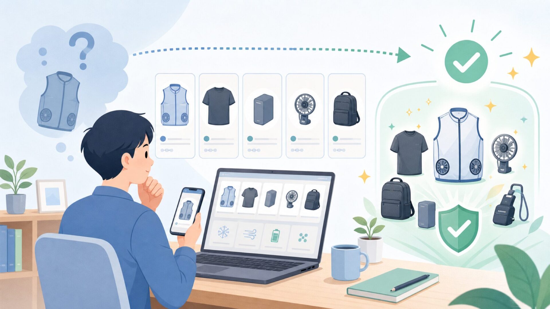 KLIFEの主力商品ラインナップから読み解くブランドの実像を表すイラスト