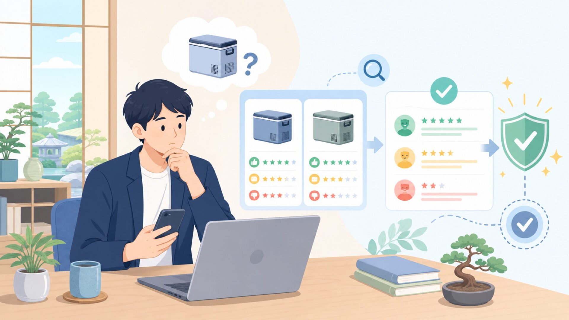 ICECO どこの国で作られた冷蔵庫の実力——口コミで見えてきた本当の評価を表すイラスト