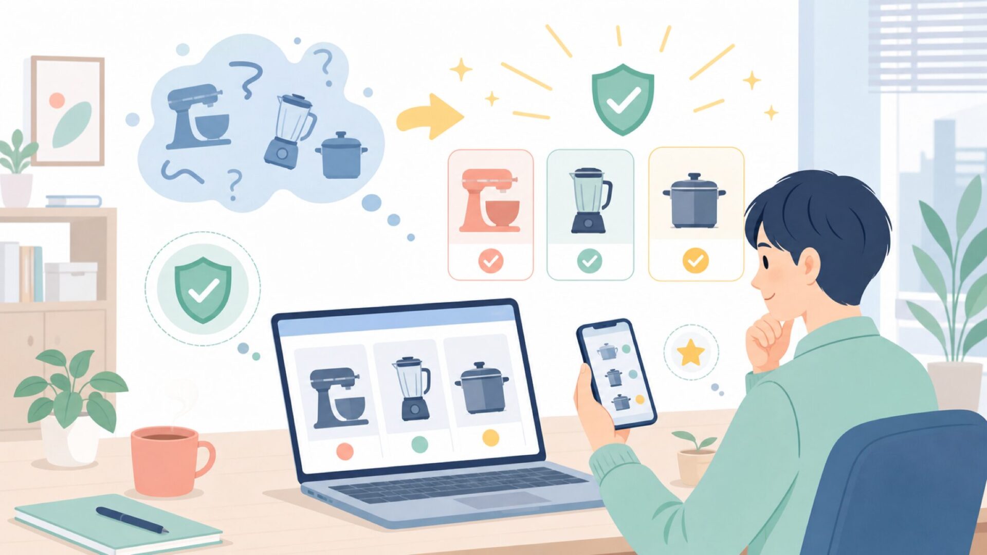Deco Chefの主力製品と特徴を表すイラスト