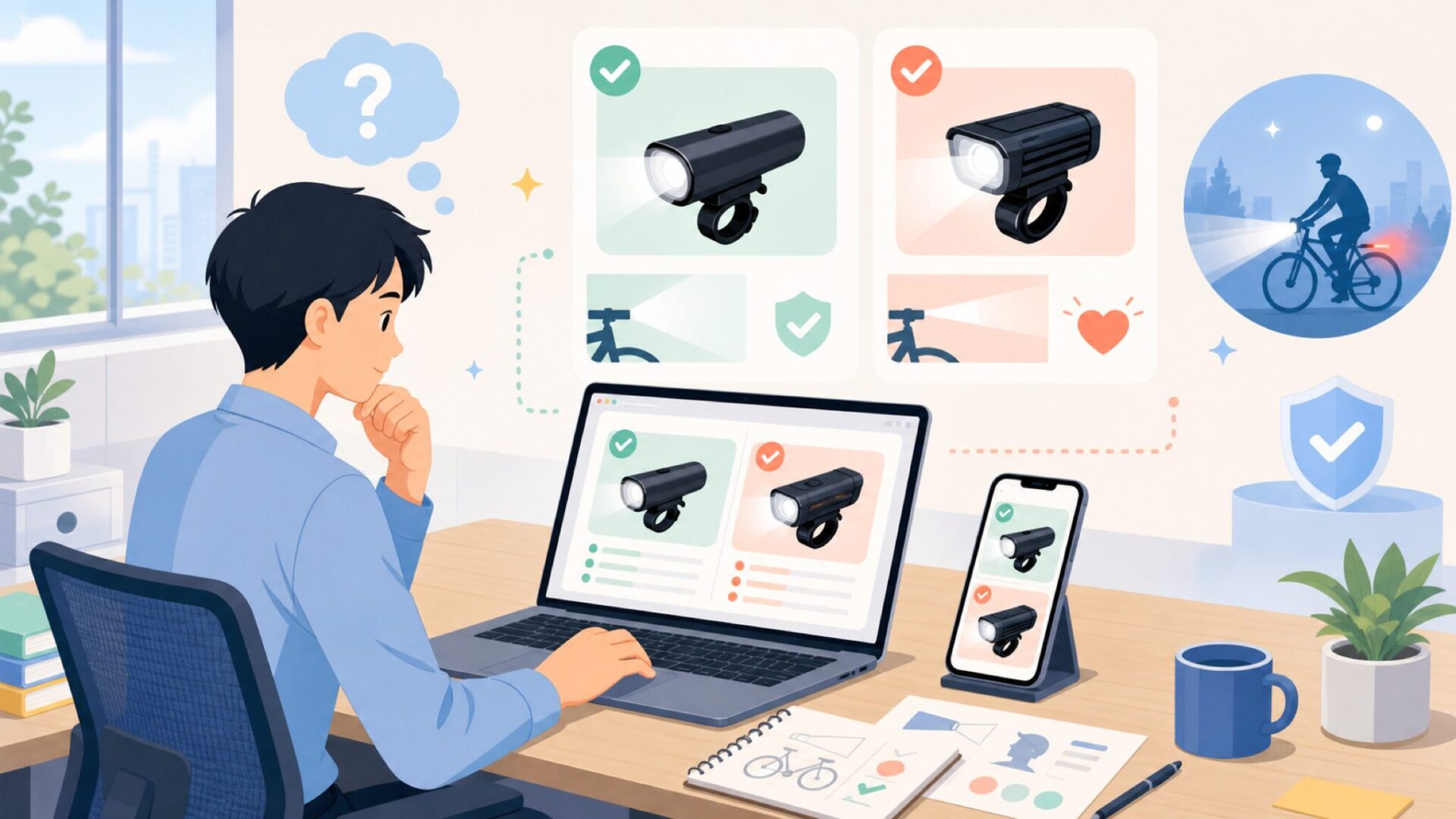 TOWILDのフロントライト：CL・DLシリーズの全容を表すイラスト