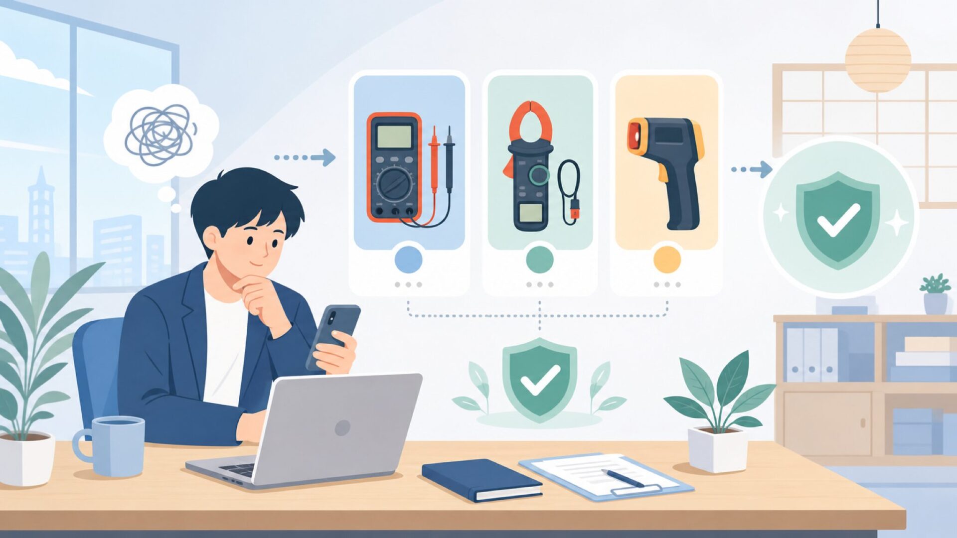 Habotestの主力製品ラインを知って選ぶを表すイラスト