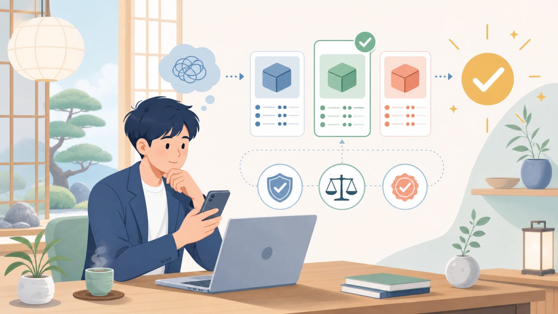 OXS Thunder Liteの実力と競合比較——最終的な購入判断のためにを表すイラスト