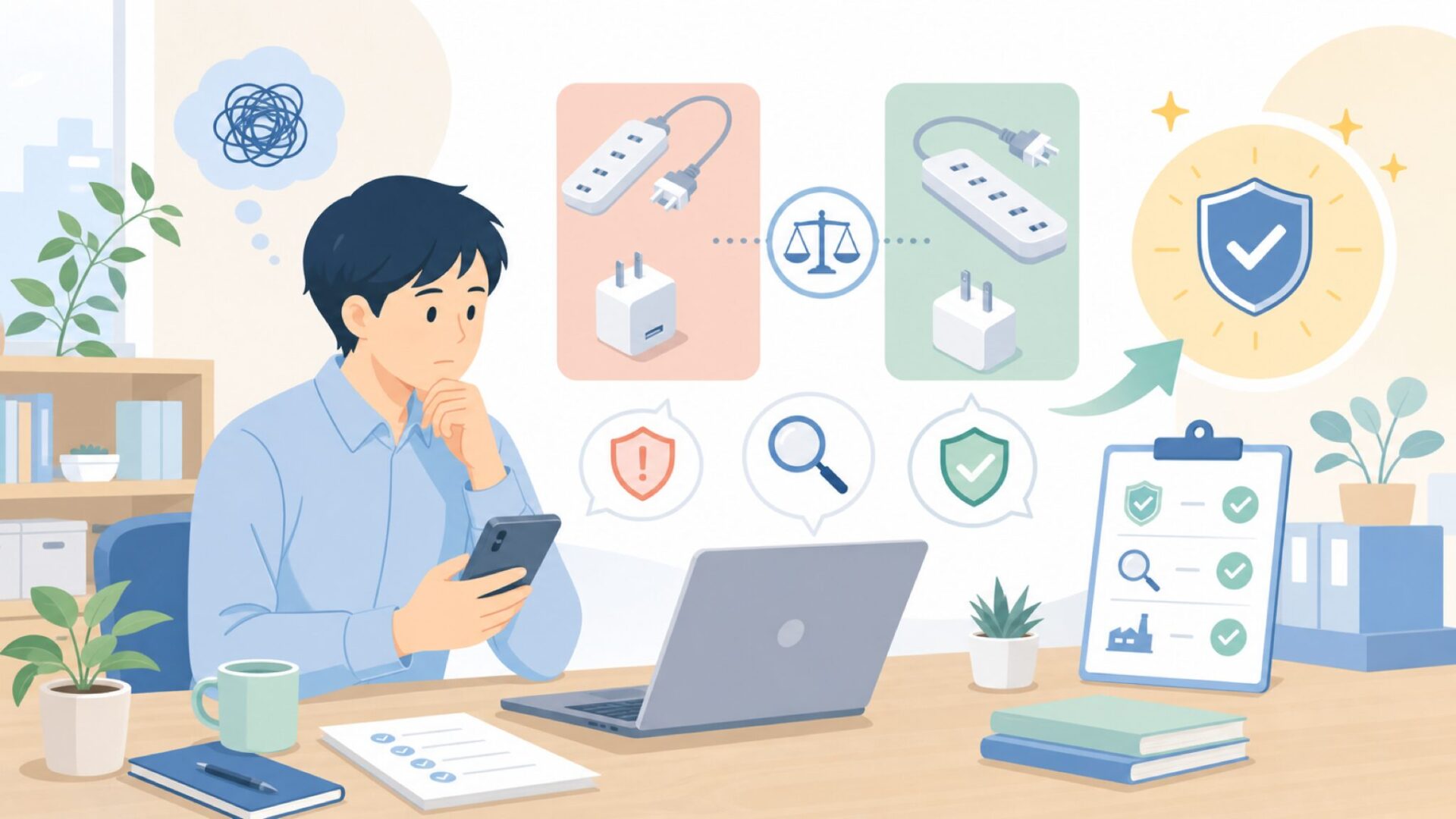「中国製だから怖い」という不安に正直に向き合うを表すイラスト
