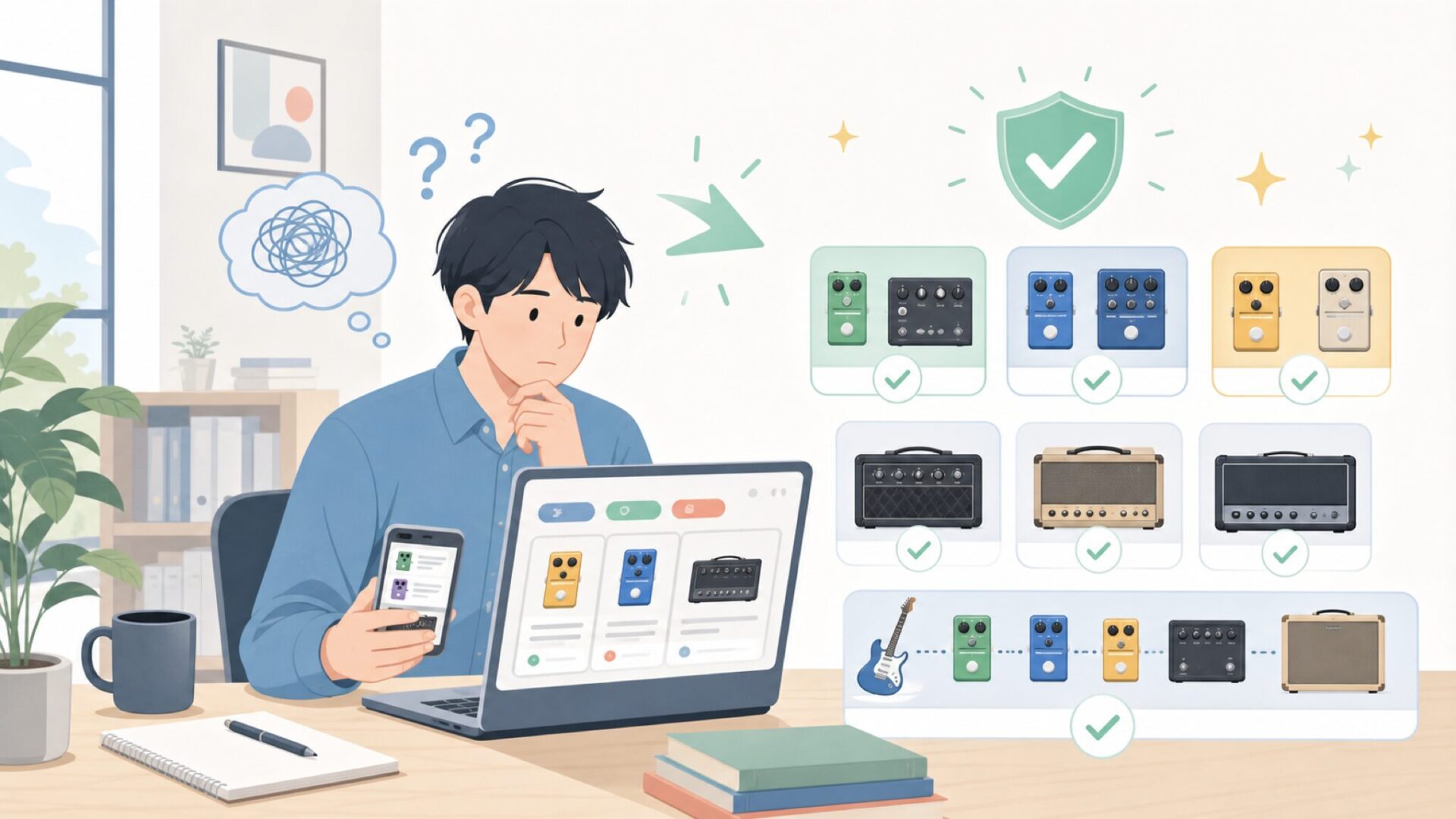 M-VAVEの製品ラインナップ完全ガイドを表すイラスト