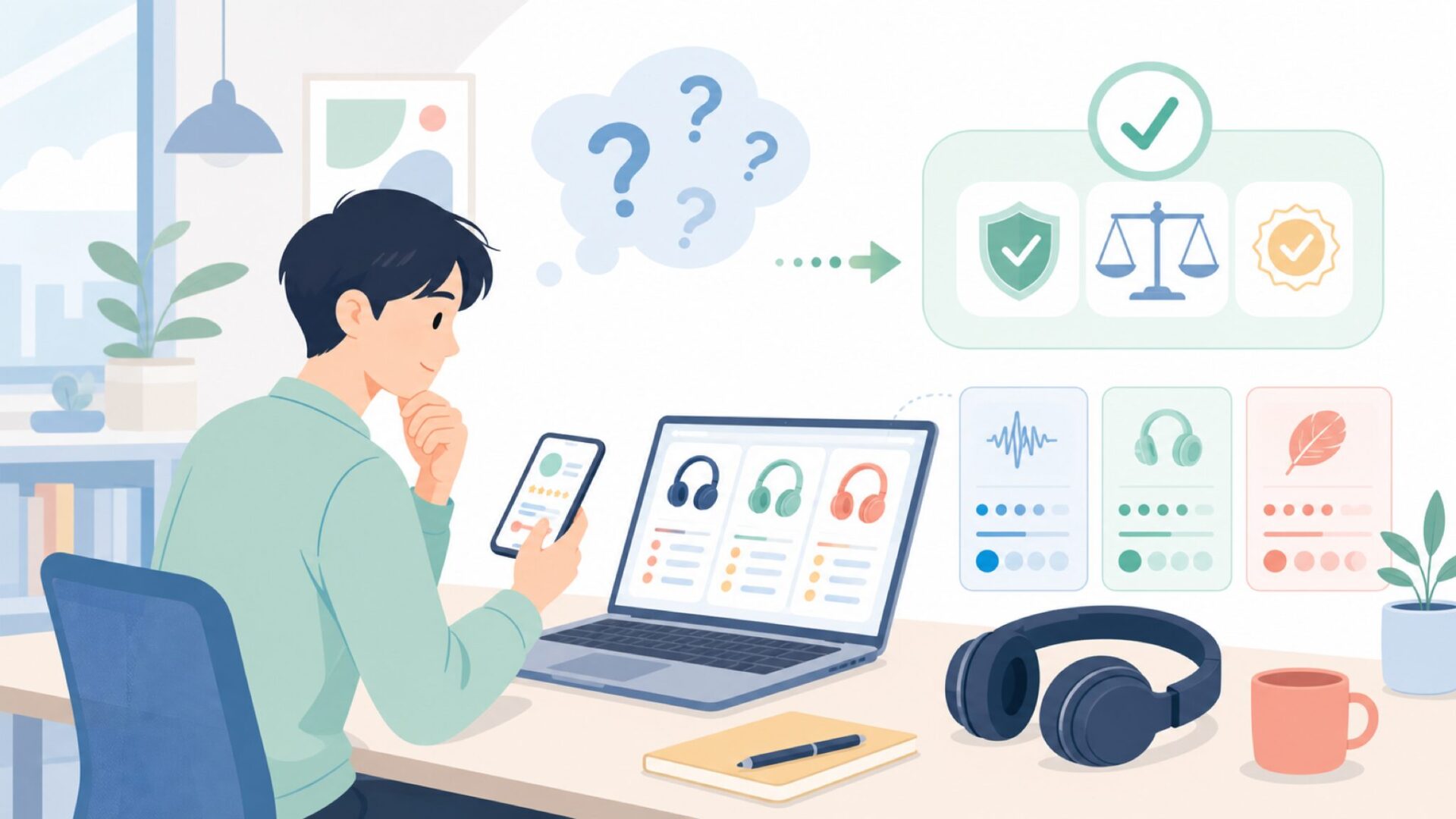 主力モデル「DOQAUS LIFE 3」のスペックと実力を表すイラスト
