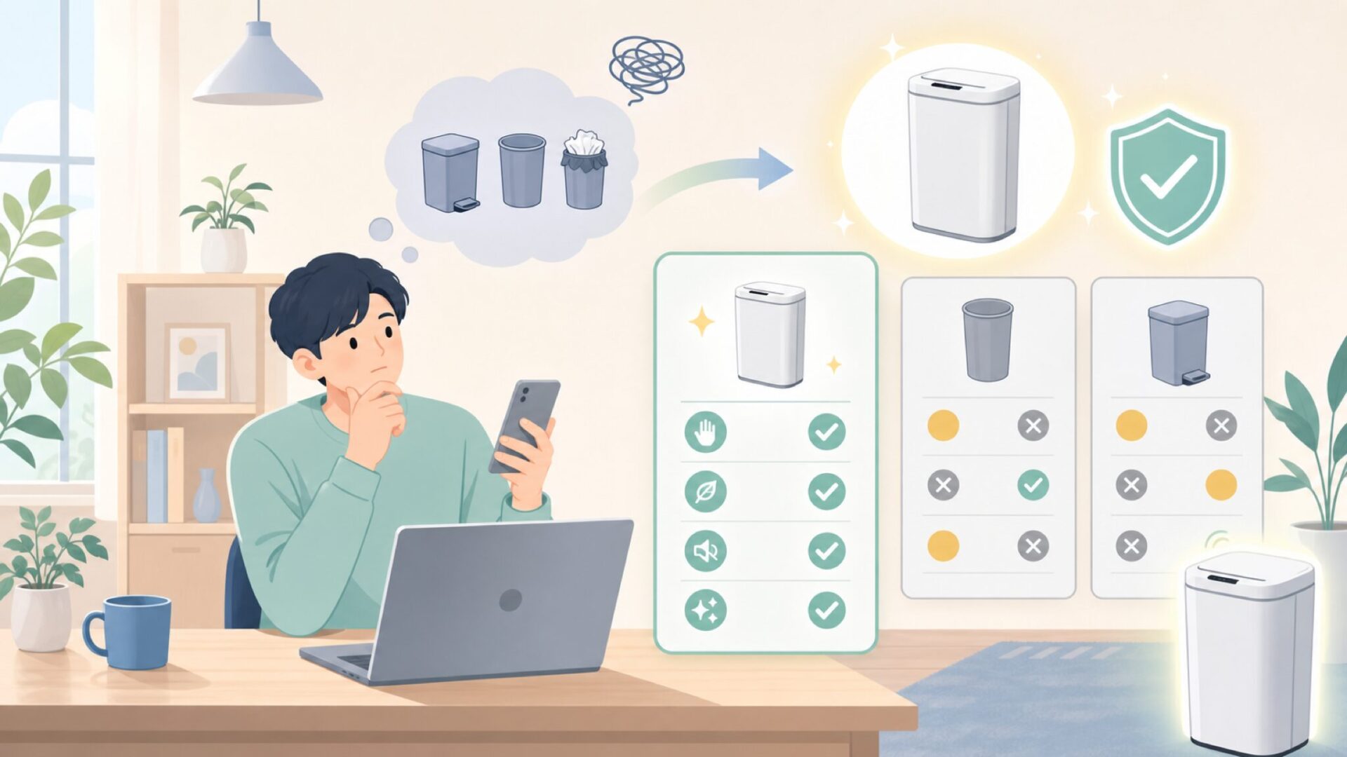 ZitAだけの機能と価値：なぜ他のゴミ箱と違うのかを表すイラスト