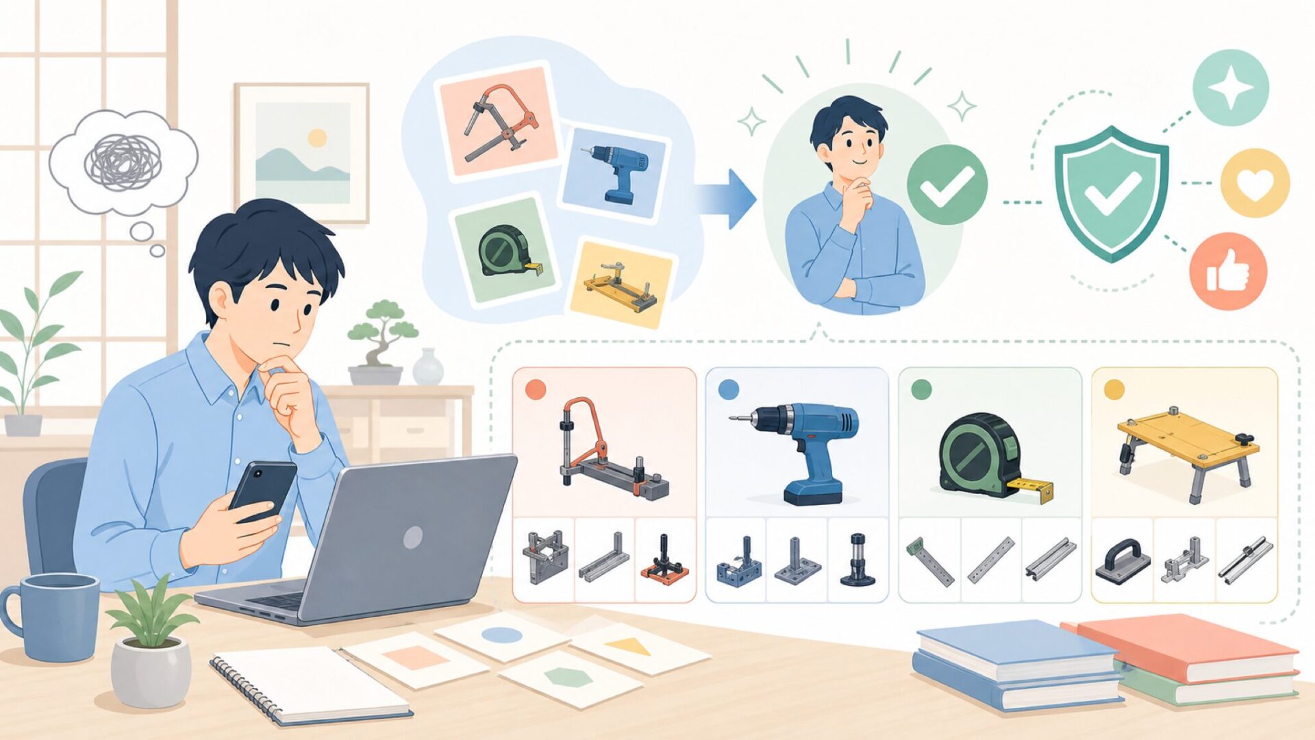 Milescraftは何を作っている？主要な製品ラインナップを表すイラスト