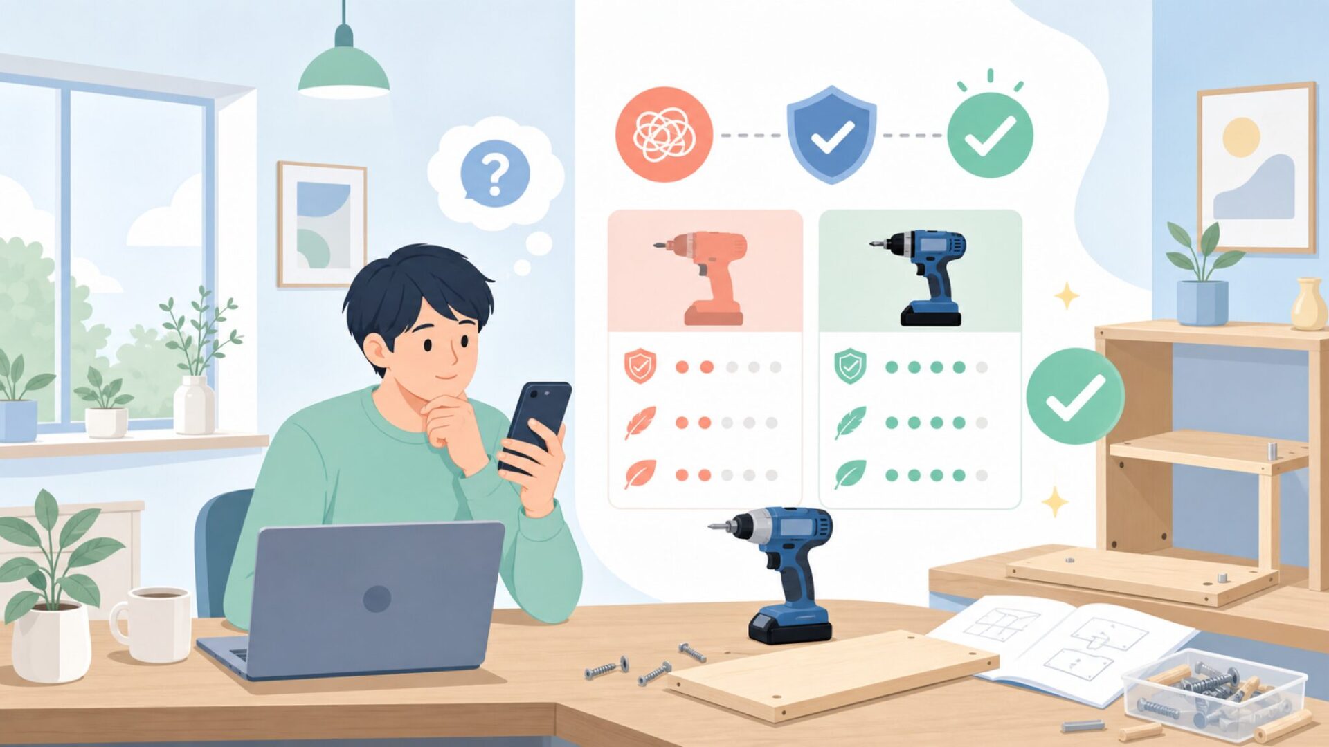 Prostormerの性能は実際どうなのか(インパクト・ドリル)を表すイラスト