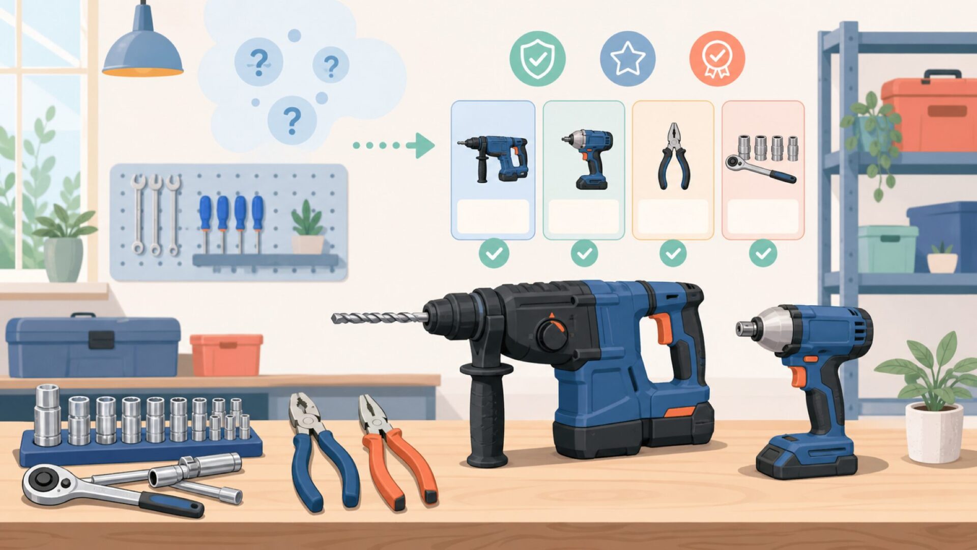 ENEACROはどんな工具を作っている？主力はロータリーハンマーを表すイラスト