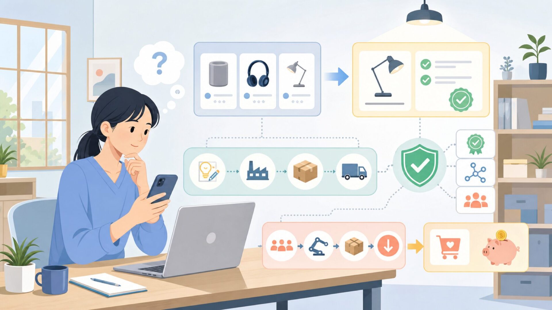 AmazonプライベートブランドとしてのEono — 仕組みをゼロから理解するを表すイラスト