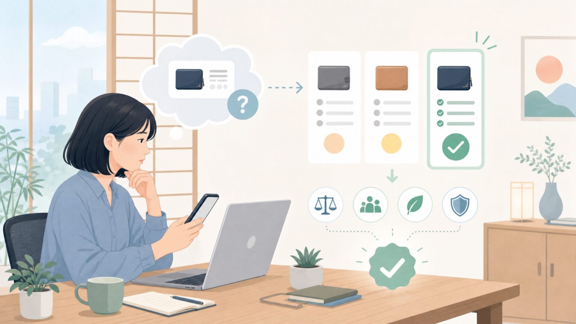 BellroyがエシカルブランドといわれるB Corp認証とはを表すイラスト