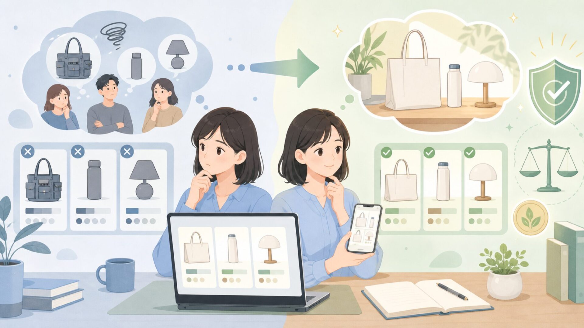 「Incaseはダサい」と言われる理由——ミニマルデザインの真意を表すイラスト