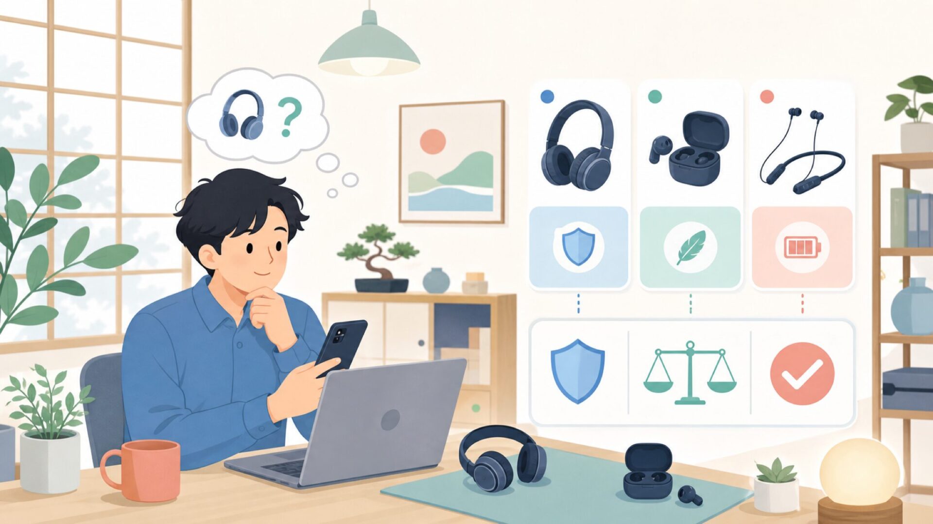 TREBLABの製品ラインナップと特徴を表すイラスト